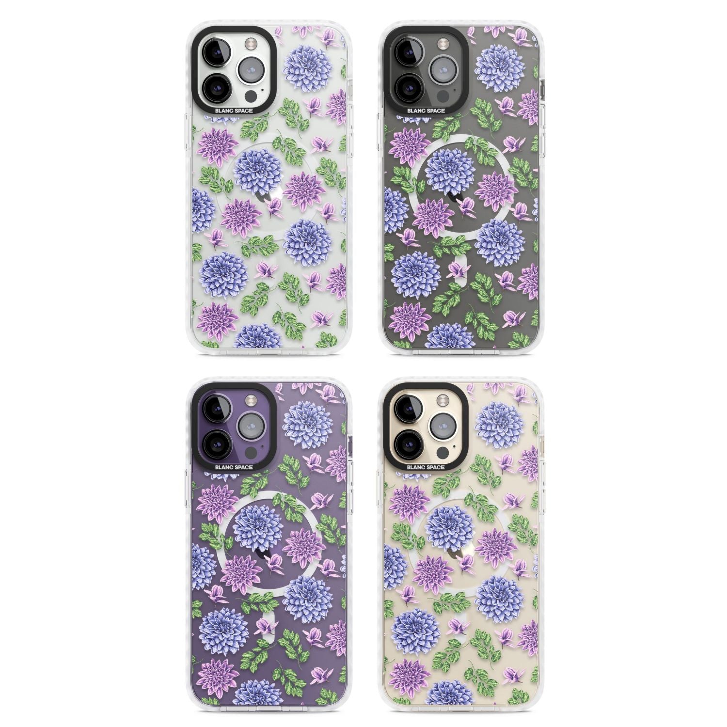 Purple Dahlias Floral