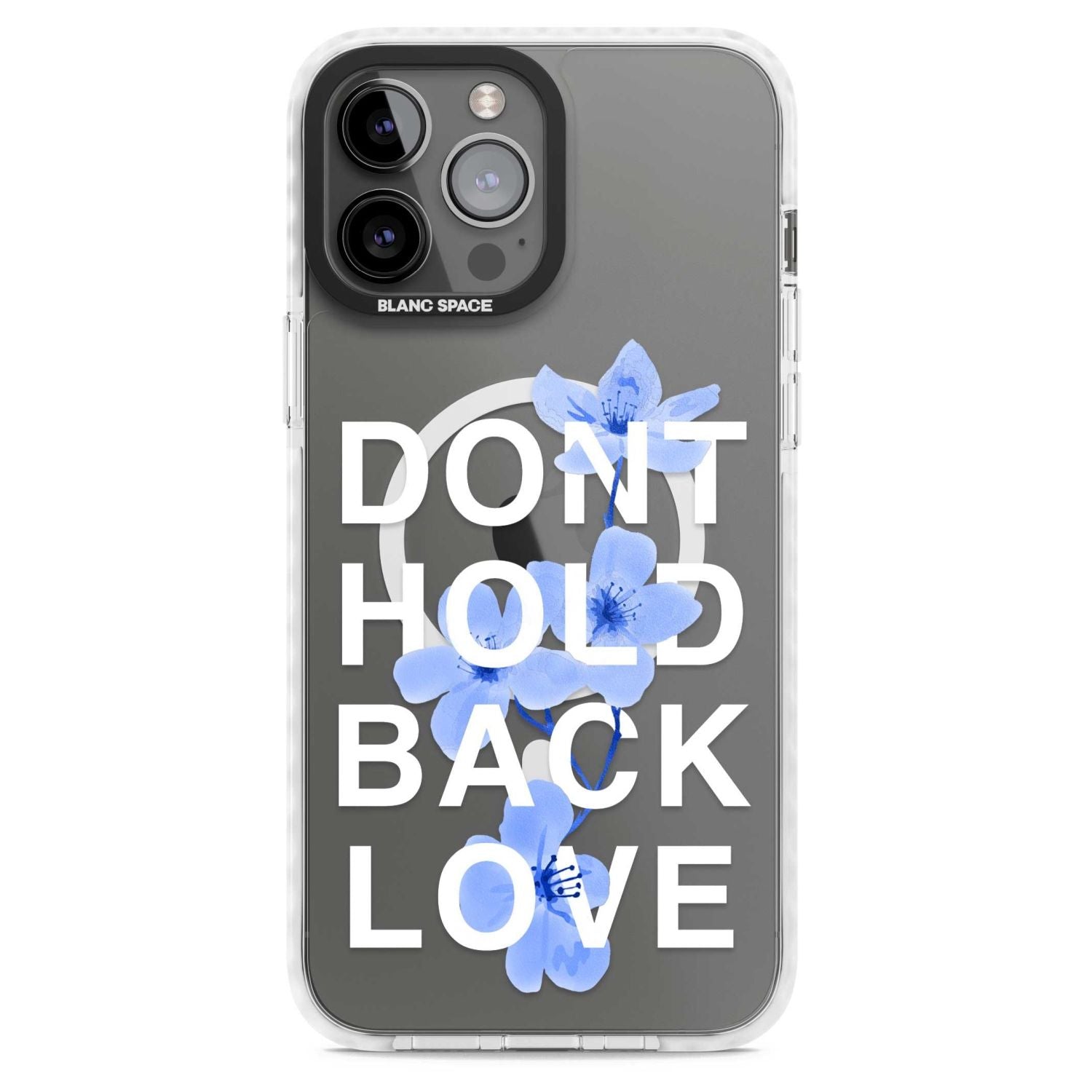 Don'T Hold Back Love Blue & White