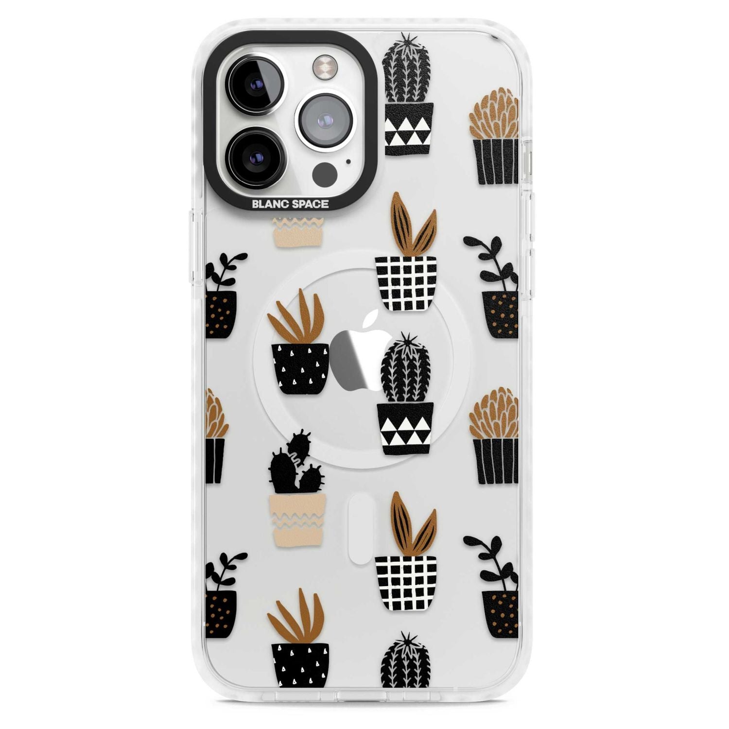 Large Mixed Plants Pattern Clear