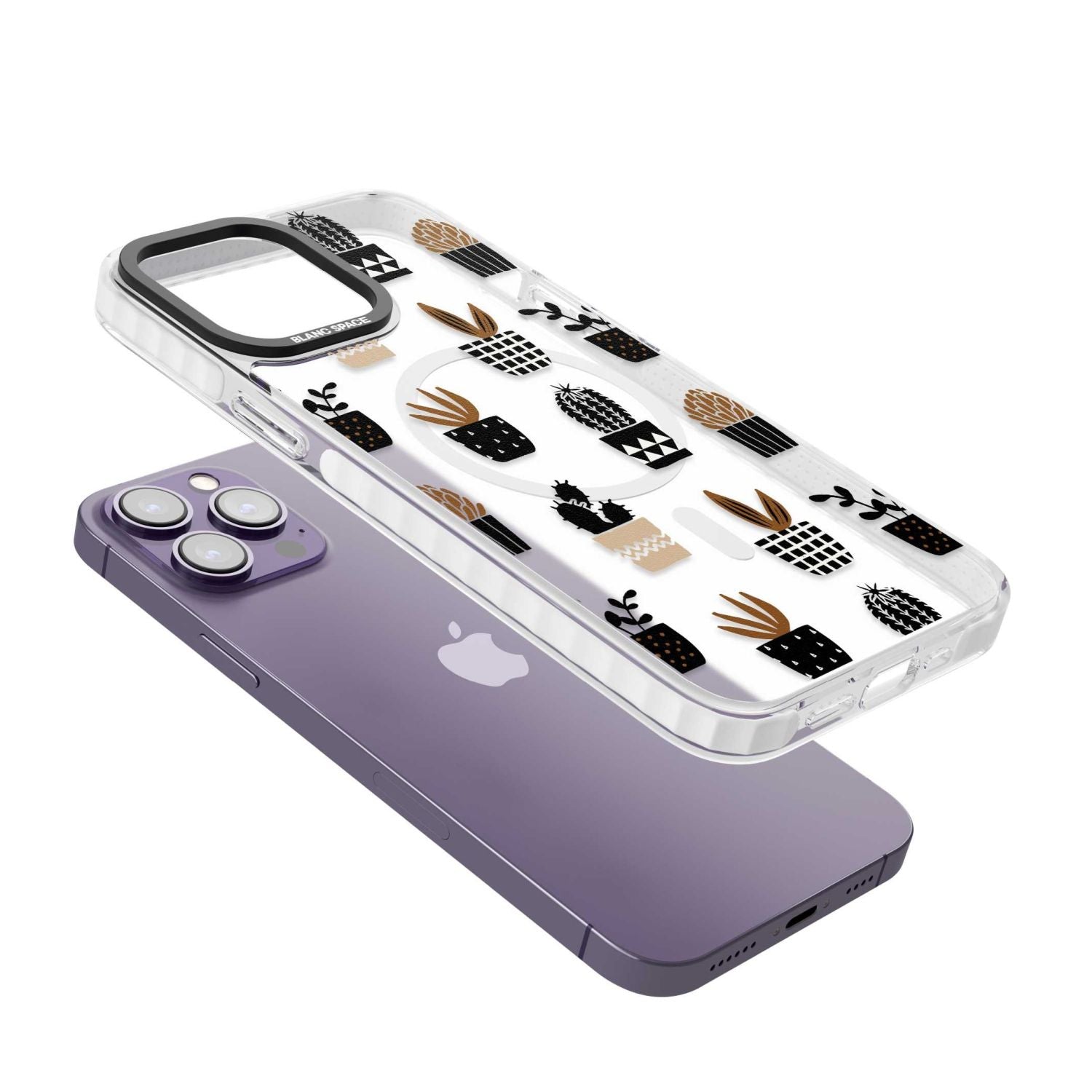 Large Mixed Plants Pattern Clear