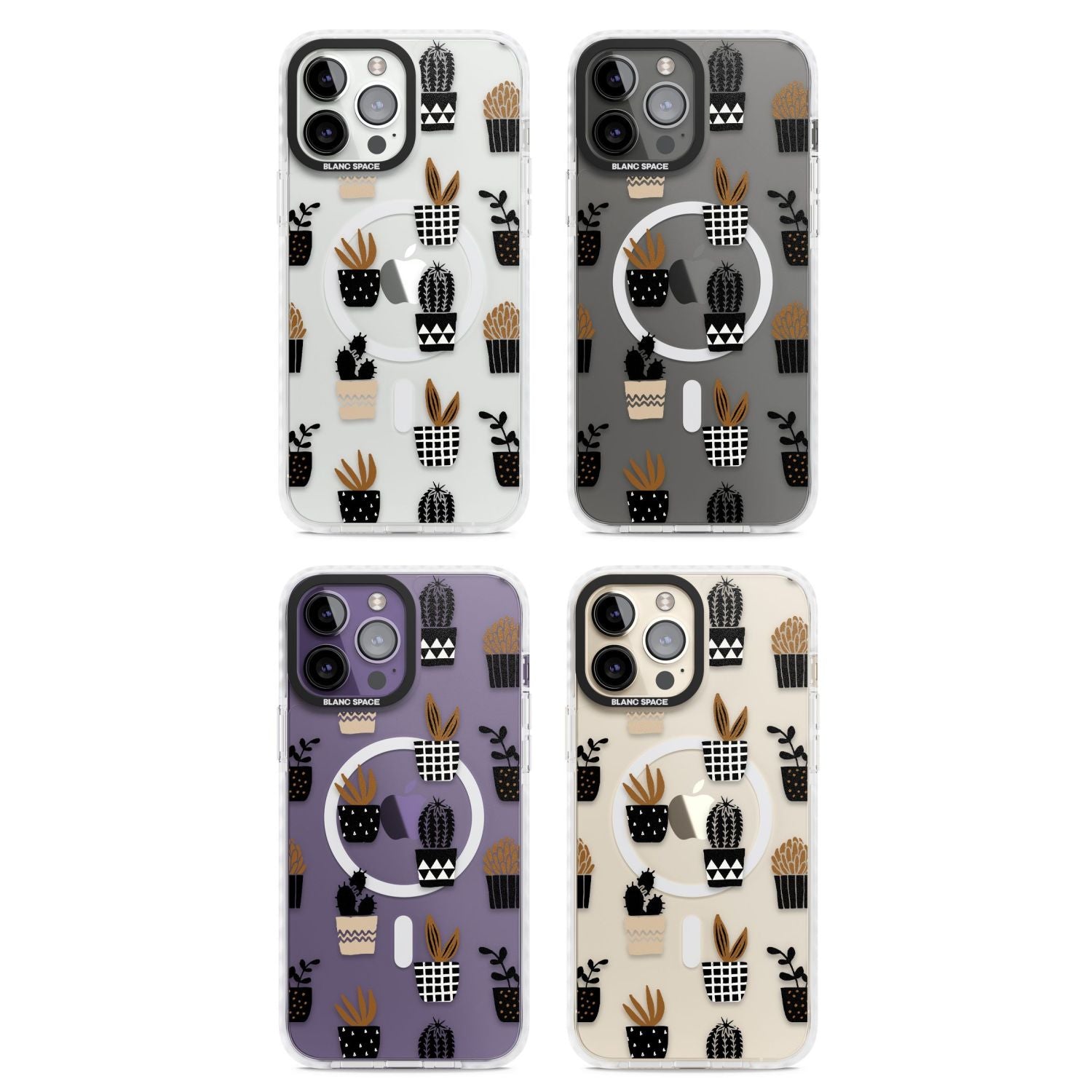 Large Mixed Plants Pattern Clear