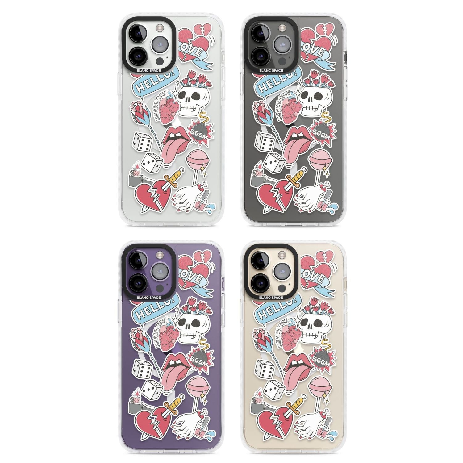 Skull & Flowers Stickers