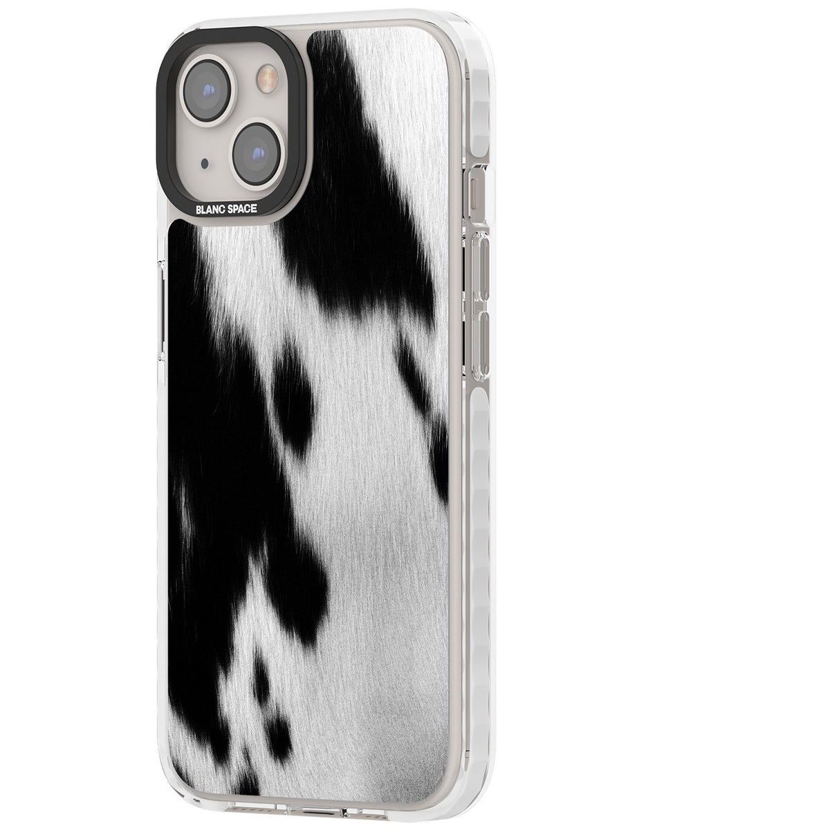Cowhide iPhone 12 / 12 Pro / iPhone 13 / iPhone 14 / iPhone 14 Plus / iPhone 15 / iPhone 15 Plus Impact Clear Phone Case side