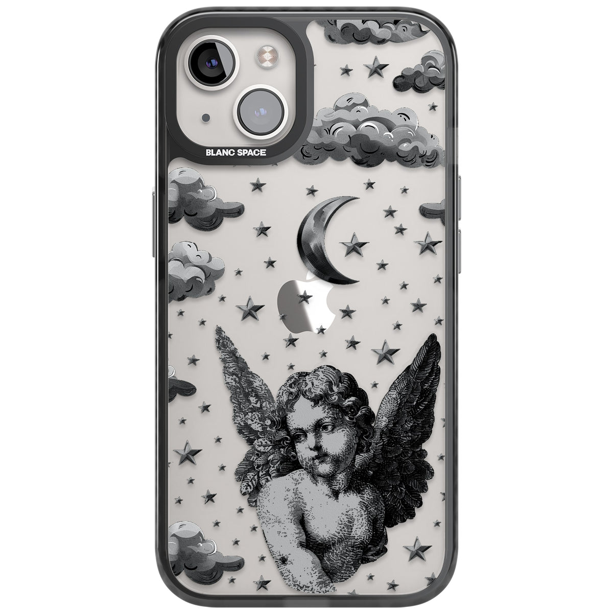 Celestial Cherub iPhone 12 / 12 Pro / iPhone 13 / iPhone 14 / iPhone 14 Plus / iPhone 15 / iPhone 15 Plus Impact Black Phone Case front