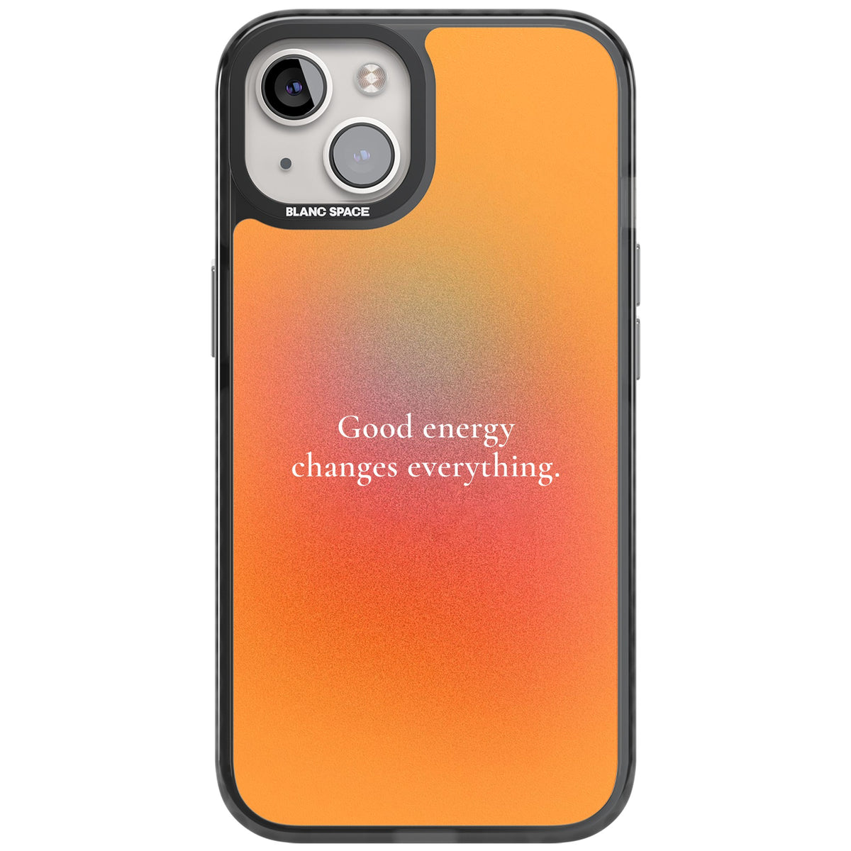 Good Energy iPhone 12 / 12 Pro / iPhone 13 / iPhone 14 / iPhone 14 Plus / iPhone 15 / iPhone 15 Plus Impact Black Phone Case front