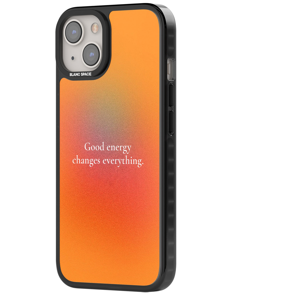 Good Energy iPhone 12 / 12 Pro / iPhone 13 / iPhone 14 / iPhone 14 Plus / iPhone 15 / iPhone 15 Plus Impact Black Phone Case side