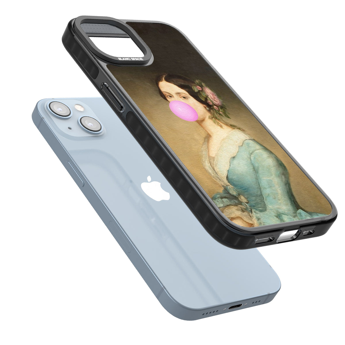 Duchess Bubble iPhone 12 / 12 Pro / iPhone 13 / iPhone 14 / iPhone 14 Plus / iPhone 15 / iPhone 15 Plus Impact Black Phone Case angled
