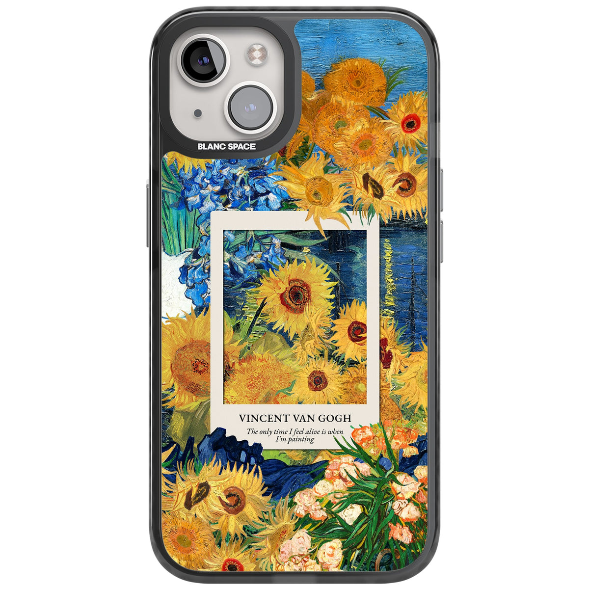 Van Gogh Sunflowers iPhone 12 / 12 Pro / iPhone 13 / iPhone 14 / iPhone 14 Plus / iPhone 15 / iPhone 15 Plus Impact Black Phone Case front