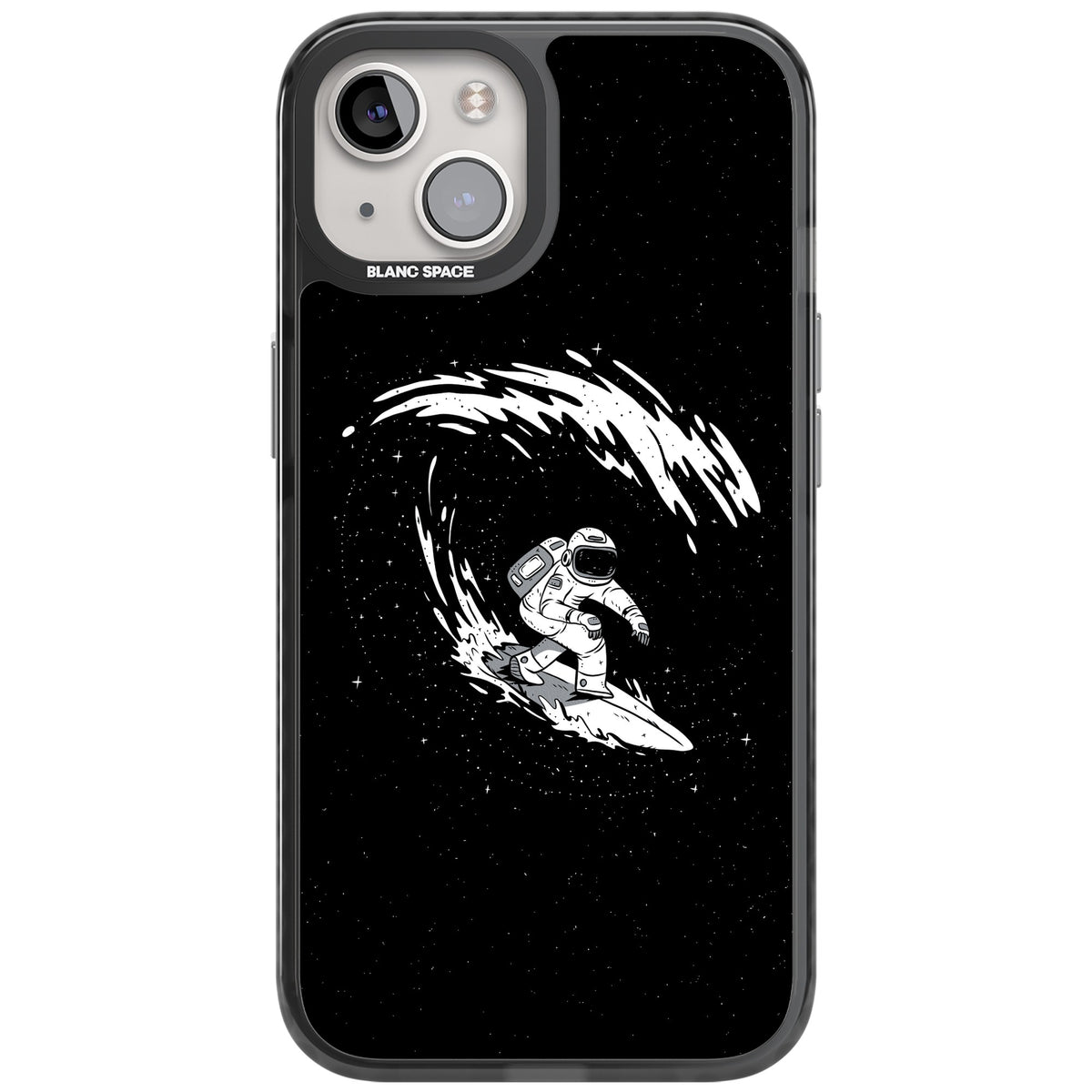 Cosmic Surf iPhone 12 / 12 Pro / iPhone 13 / iPhone 14 / iPhone 14 Plus / iPhone 15 / iPhone 15 Plus Impact Black Phone Case front