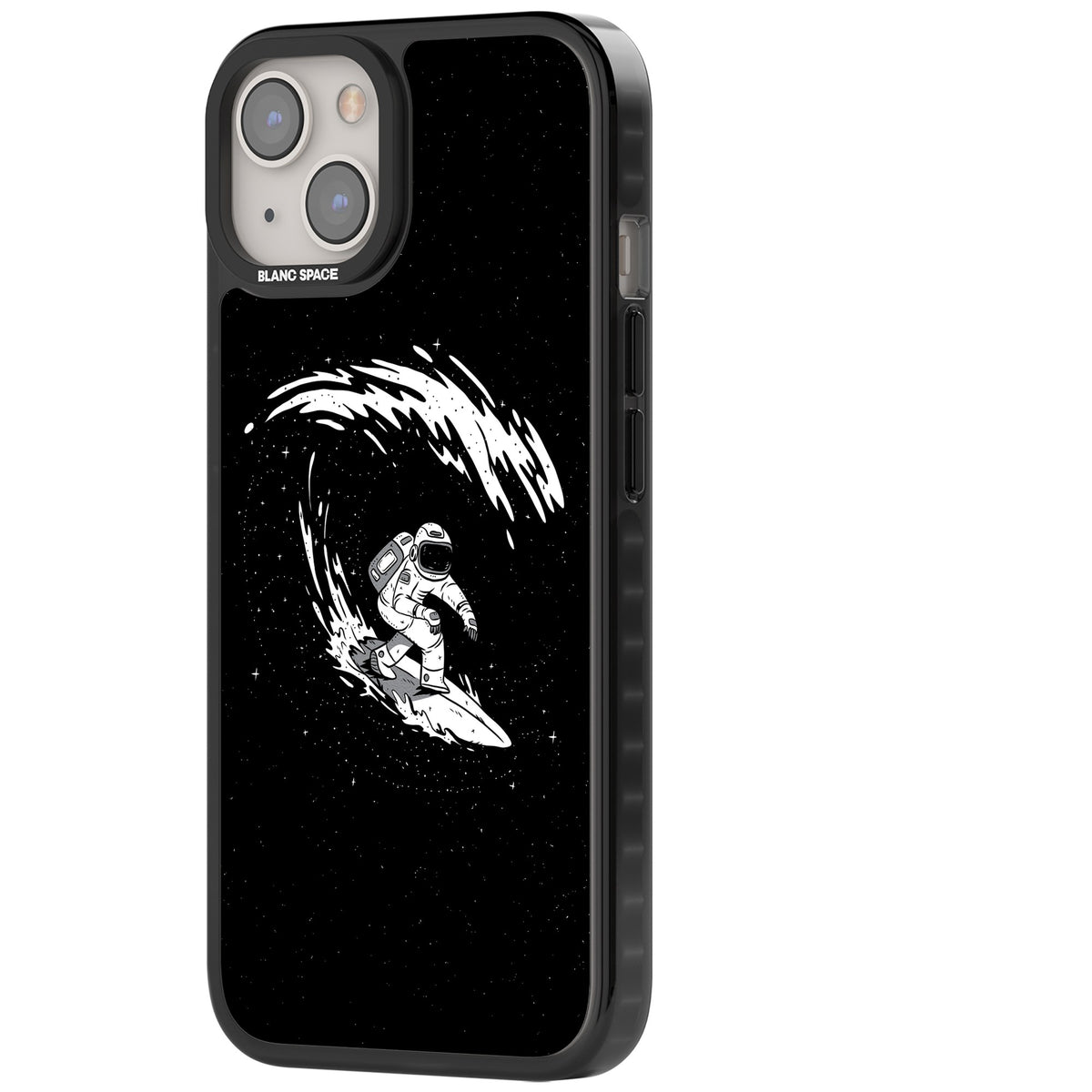 Cosmic Surf iPhone 12 / 12 Pro / iPhone 13 / iPhone 14 / iPhone 14 Plus / iPhone 15 / iPhone 15 Plus Impact Black Phone Case side