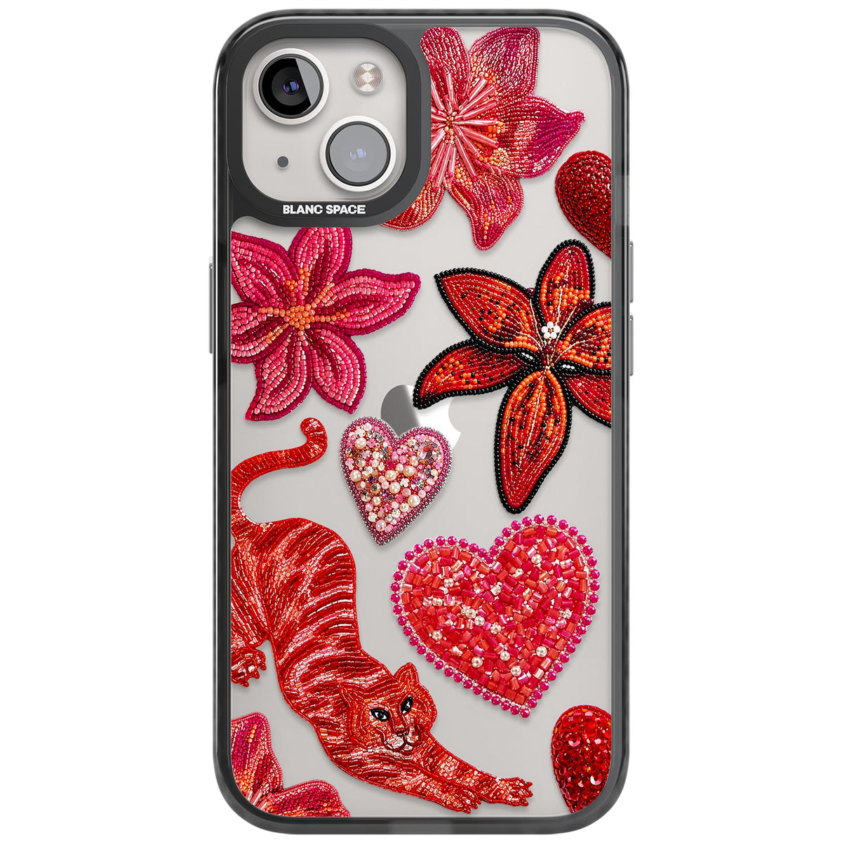Beaded Boho iPhone 12 / 12 Pro / iPhone 13 / iPhone 14 / iPhone 14 Plus / iPhone 15 / iPhone 15 Plus Impact Black Phone Case front