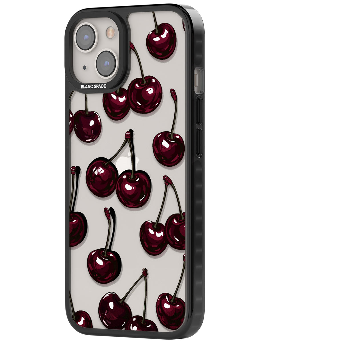 Cherry Wine iPhone 12 / 12 Pro / iPhone 13 / iPhone 14 / iPhone 14 Plus / iPhone 15 / iPhone 15 Plus Impact Black Phone Case side