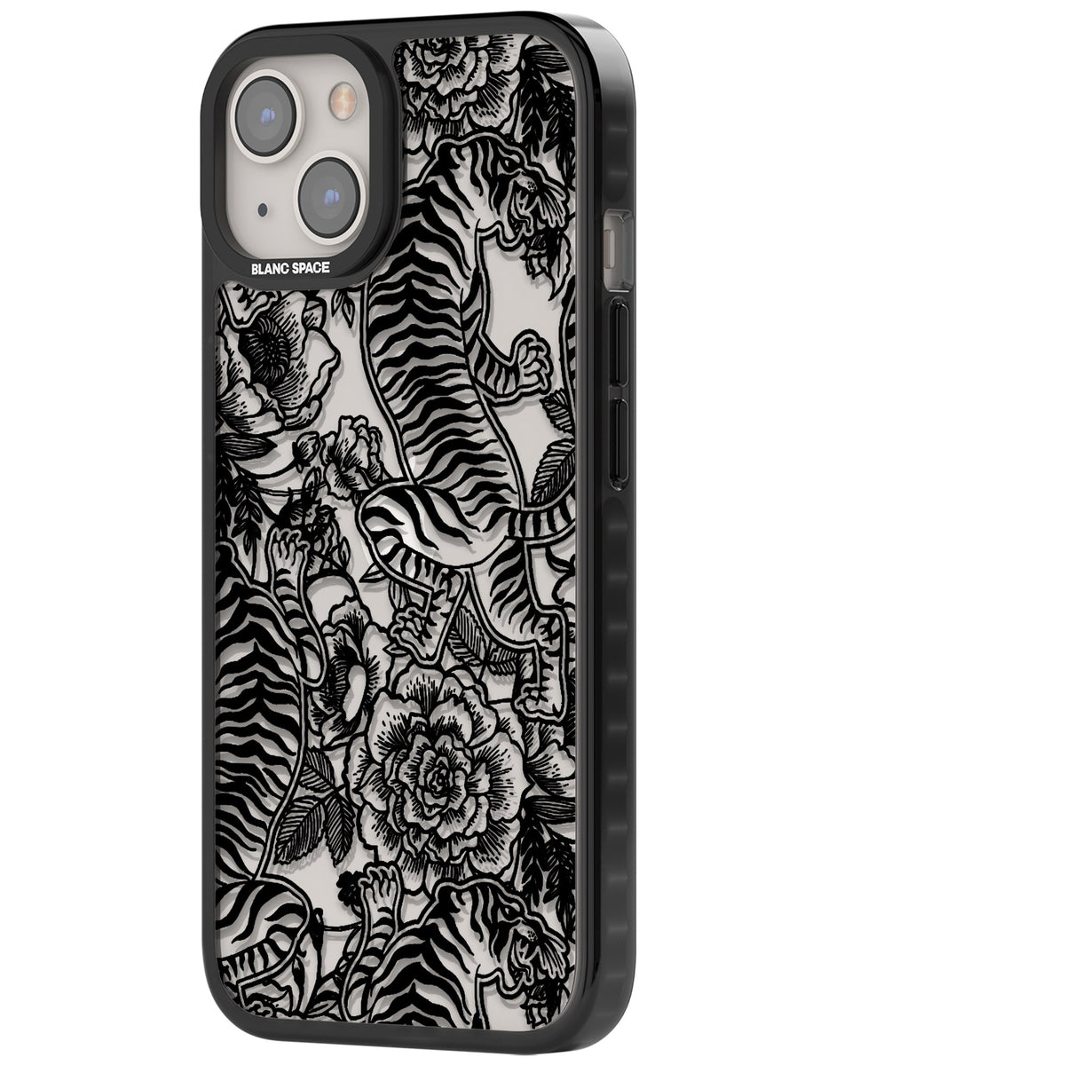 Tiger Dynasty iPhone 12 / 12 Pro / iPhone 13 / iPhone 14 / iPhone 14 Plus / iPhone 15 / iPhone 15 Plus Impact Black Phone Case side