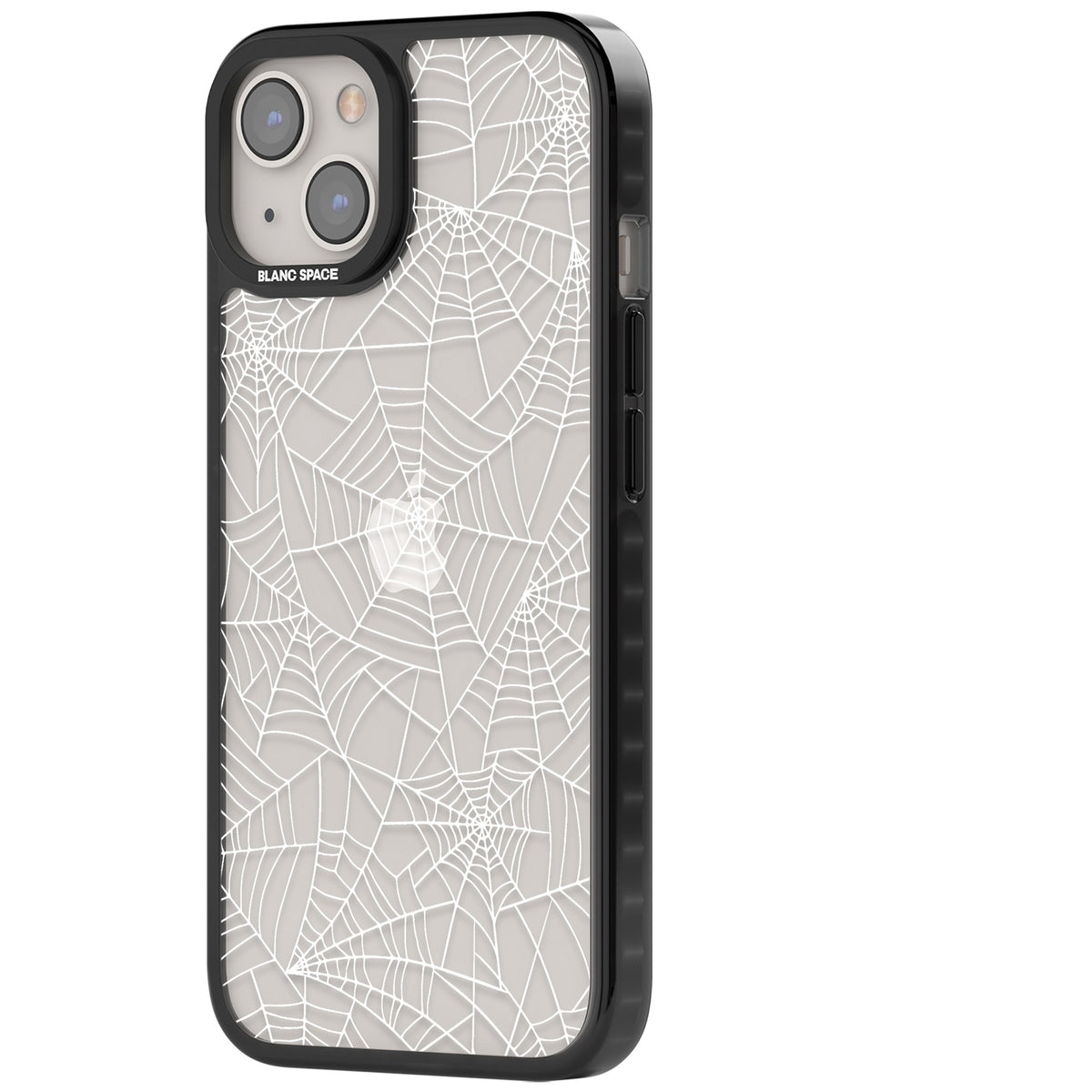 Spider Webs iPhone 12 / 12 Pro / iPhone 13 / iPhone 14 / iPhone 14 Plus / iPhone 15 / iPhone 15 Plus Impact Black Phone Case side