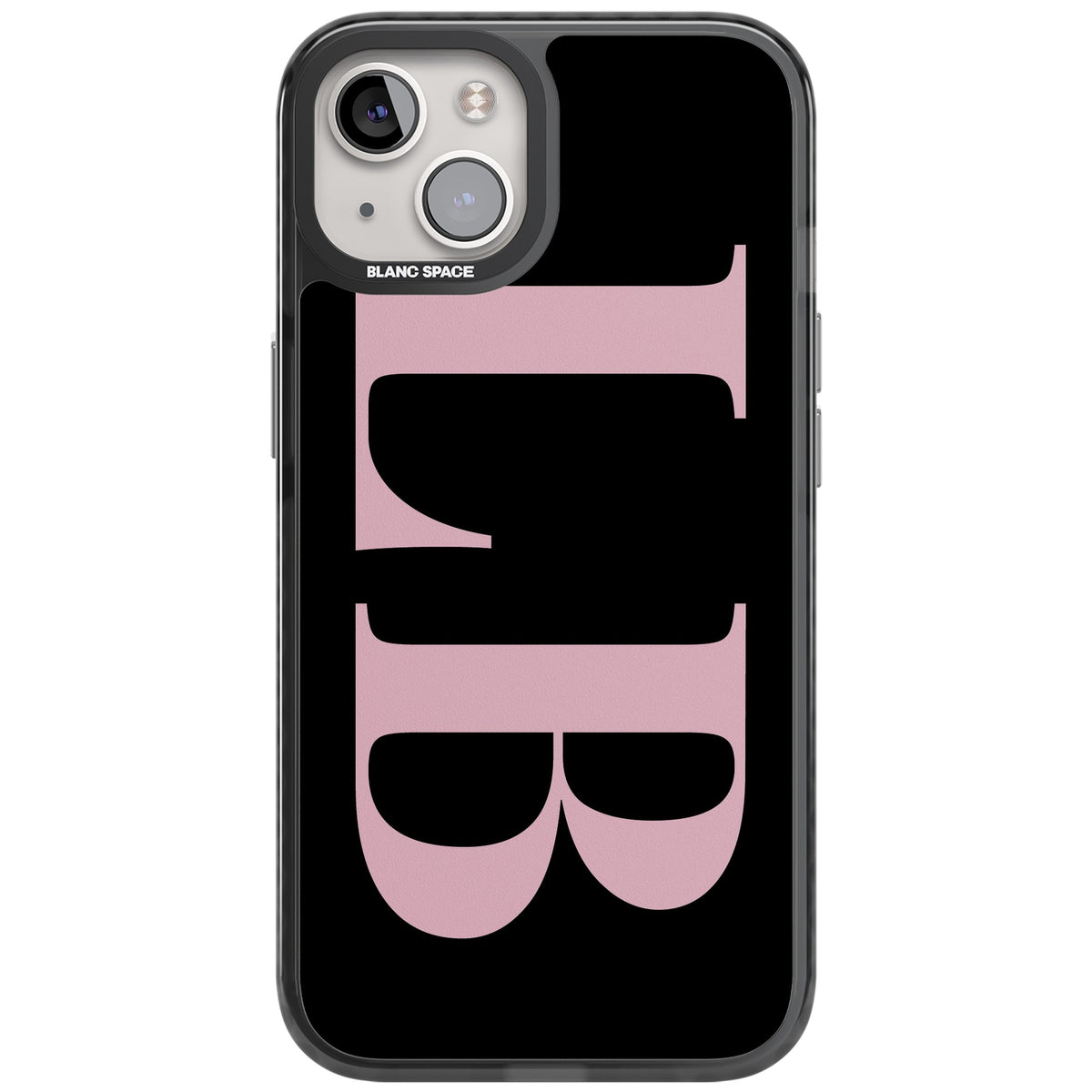 Personalised Pink & Black Letters iPhone 12 / 12 Pro / iPhone 13 / iPhone 14 / iPhone 14 Plus / iPhone 15 / iPhone 15 Plus Impact Black Phone Case front