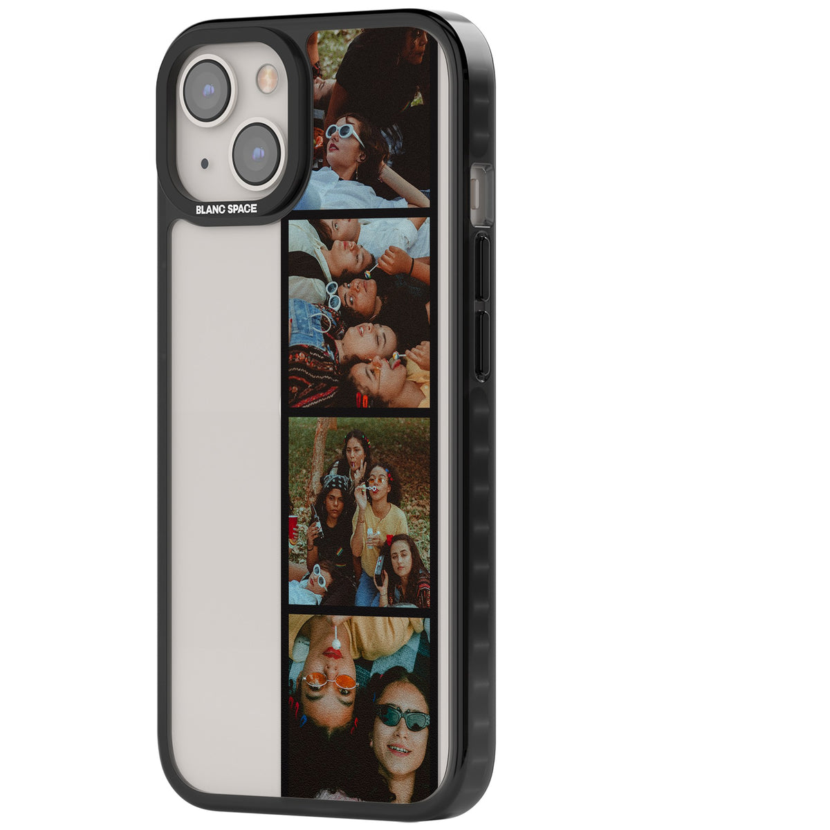 Personalised Photo Strip iPhone 12 / 12 Pro / iPhone 13 / iPhone 14 / iPhone 14 Plus / iPhone 15 / iPhone 15 Plus Impact Black Phone Case side