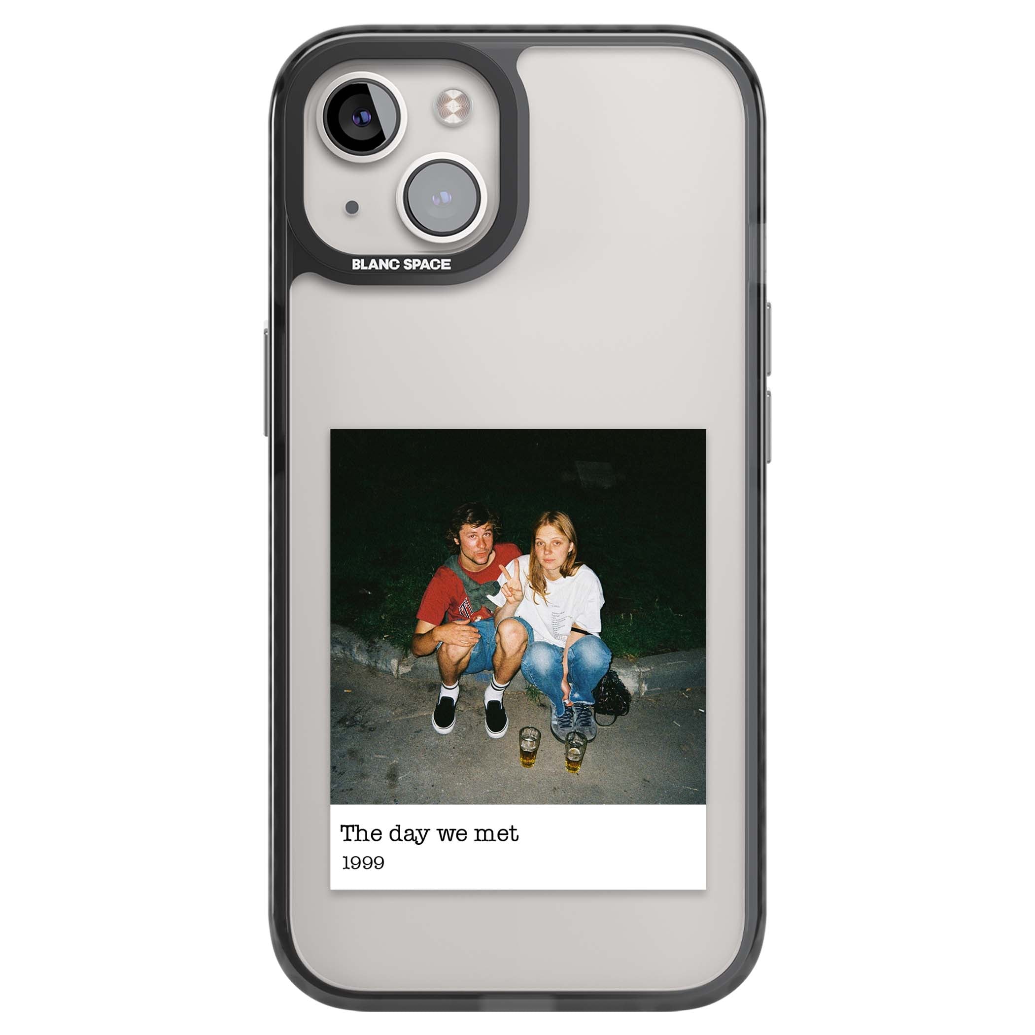 Photo Memory minimal iPhone case | Black Impact case for iPhone 13, iPhone 14, iPhone 15