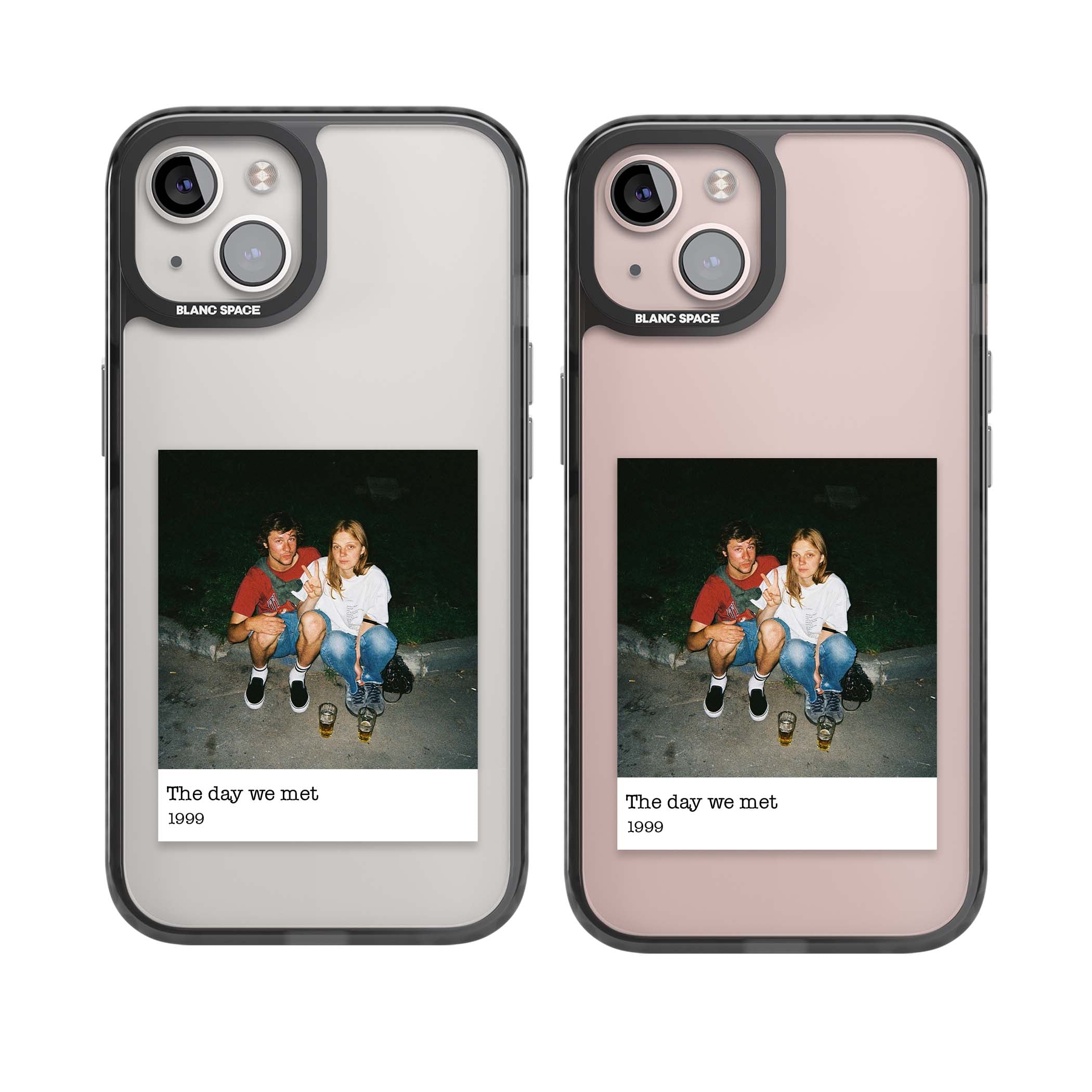 Photo Memory minimal iPhone case | Black Impact case for iPhone 13, iPhone 14, iPhone 15