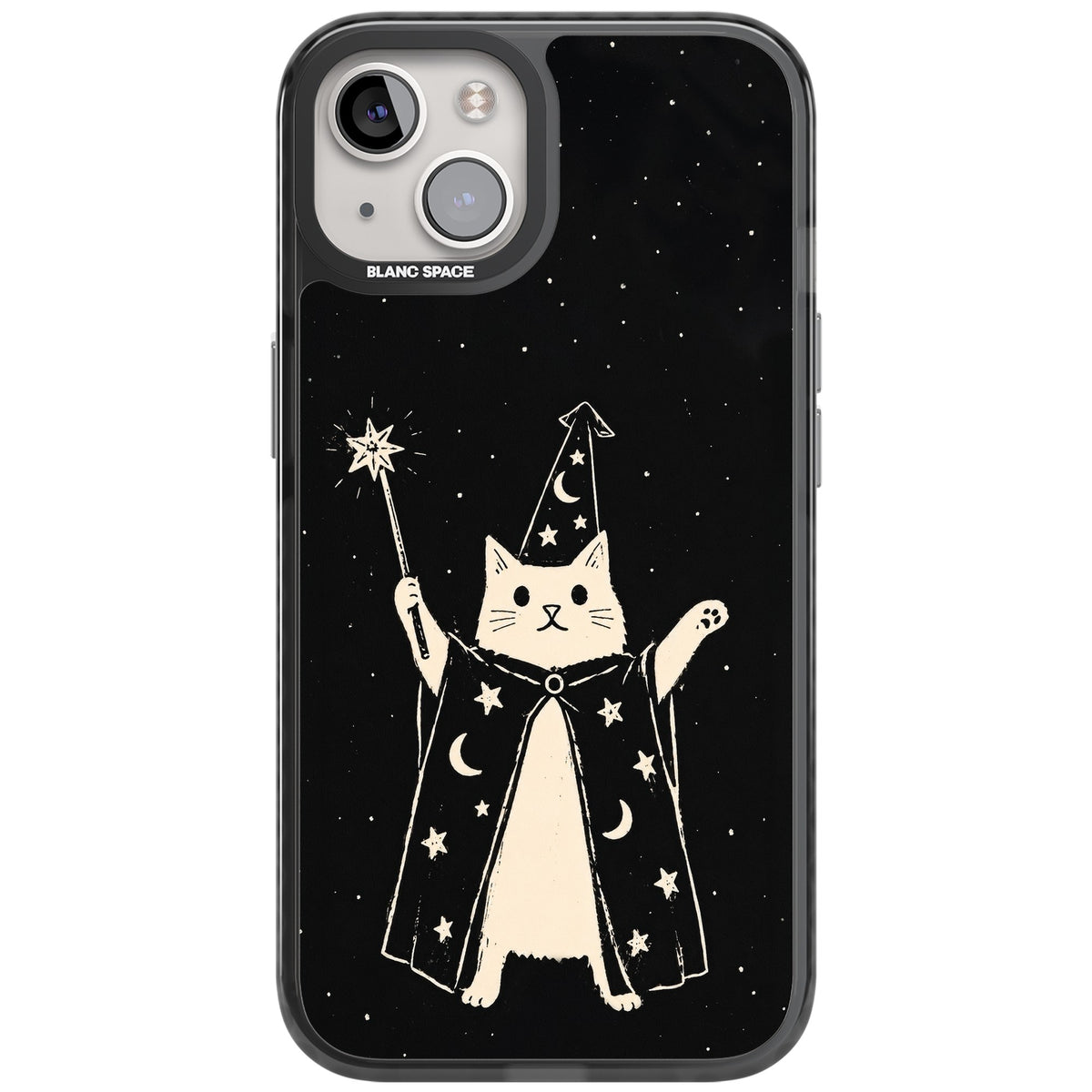 Whisker Wizard iPhone 12 / 12 Pro / iPhone 13 / iPhone 14 / iPhone 14 Plus / iPhone 15 / iPhone 15 Plus Impact Black Phone Case front