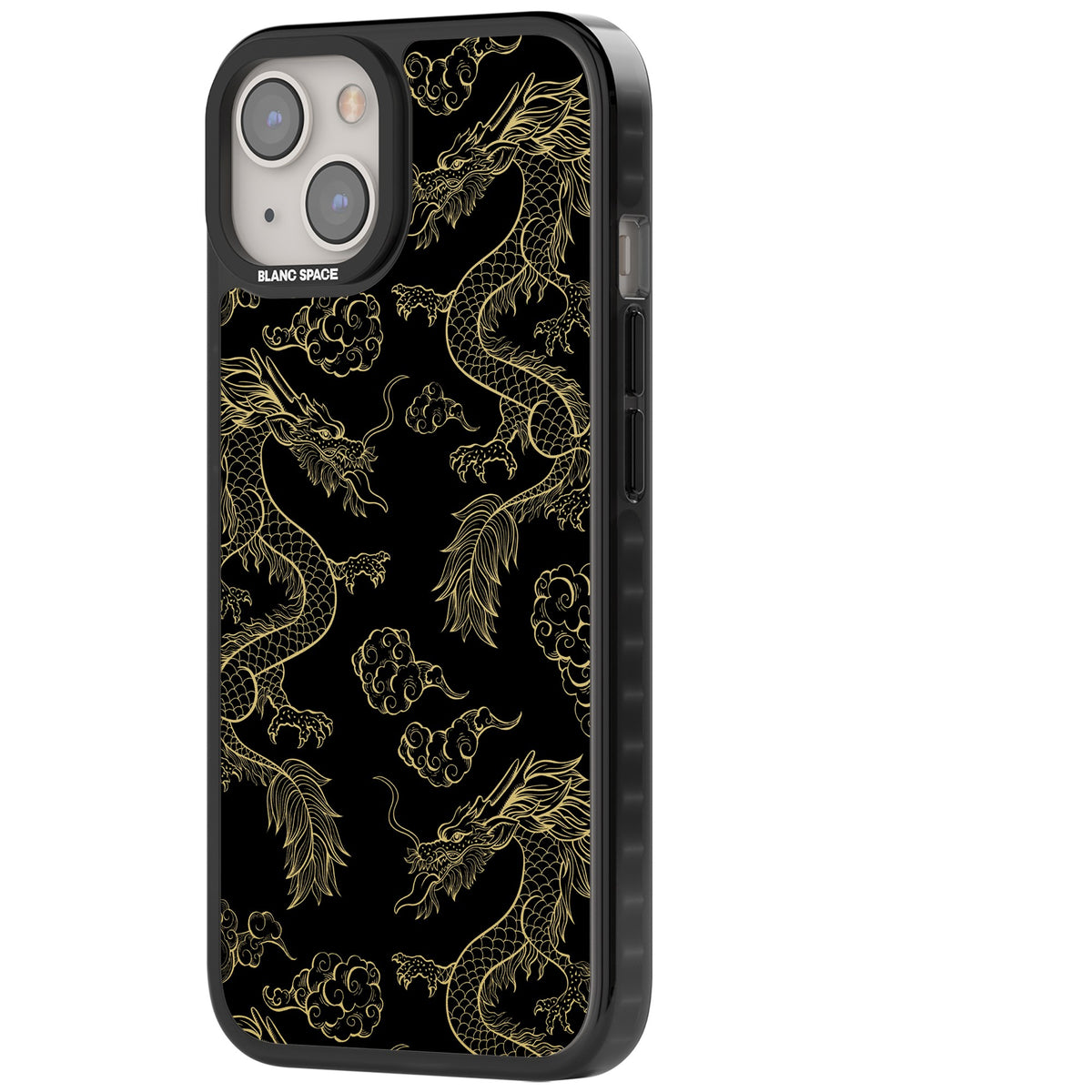 Golden Dynasty iPhone 12 / 12 Pro / iPhone 13 / iPhone 14 / iPhone 14 Plus / iPhone 15 / iPhone 15 Plus Impact Black Phone Case side