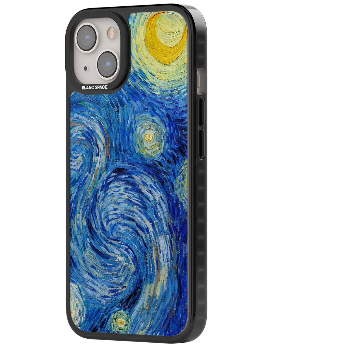 The Starry Night By Vincent Van Gogh iPhone 12 / 12 Pro / iPhone 13 / iPhone 14 / iPhone 14 Plus / iPhone 15 / iPhone 15 Plus Impact Black Phone Case side