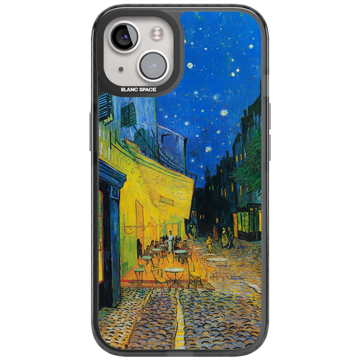 Café Terrace At Night iPhone 12 / 12 Pro / iPhone 13 / iPhone 14 / iPhone 14 Plus / iPhone 15 / iPhone 15 Plus Impact Black Phone Case front