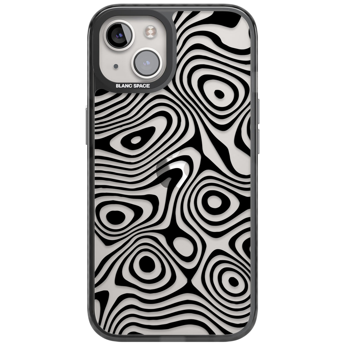 Dark Topographic Map iPhone 12 / 12 Pro / iPhone 13 / iPhone 14 / iPhone 14 Plus / iPhone 15 / iPhone 15 Plus Impact Black Phone Case front
