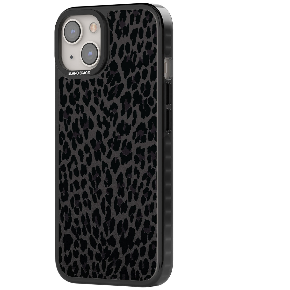 Dark Animal Print iPhone 12 / 12 Pro / iPhone 13 / iPhone 14 / iPhone 14 Plus / iPhone 15 / iPhone 15 Plus Impact Black Phone Case side
