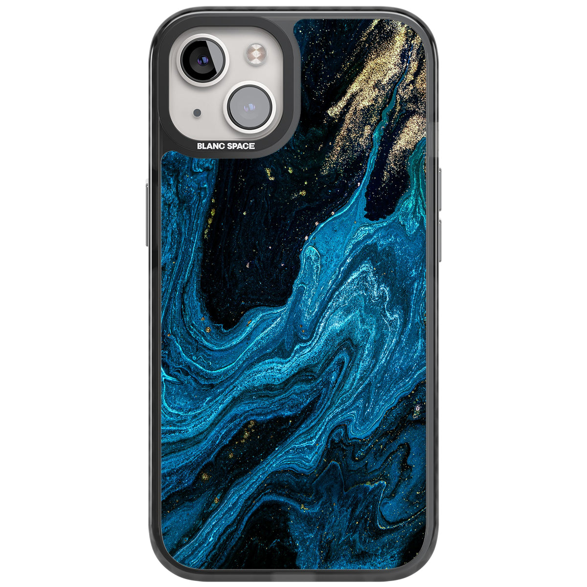 Saphire Lagoon iPhone 12 / 12 Pro / iPhone 13 / iPhone 14 / iPhone 14 Plus / iPhone 15 / iPhone 15 Plus Impact Black Phone Case front