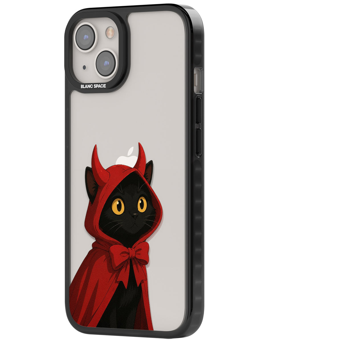 Little Devil iPhone 12 / 12 Pro / iPhone 13 / iPhone 14 / iPhone 14 Plus / iPhone 15 / iPhone 15 Plus Impact Black Phone Case side