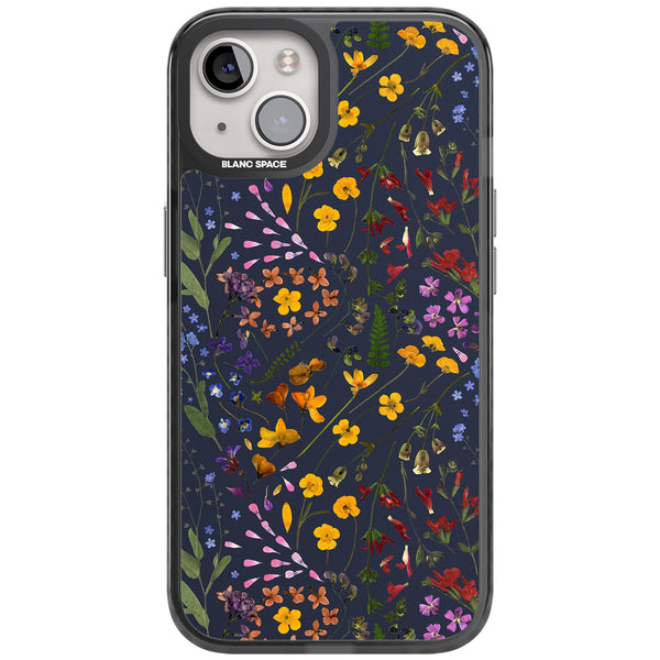 Wildflowers & Leaves In Navy