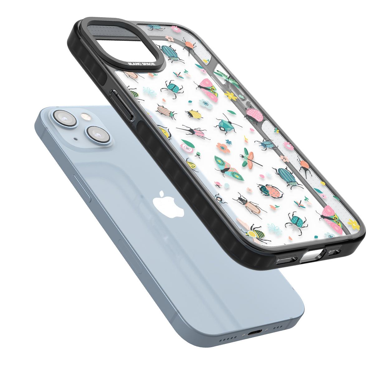 Bug Life iPhone 12 / 12 Pro / iPhone 13 / iPhone 14 / iPhone 14 Plus / iPhone 15 / iPhone 15 Plus Impact Black Phone Case angled