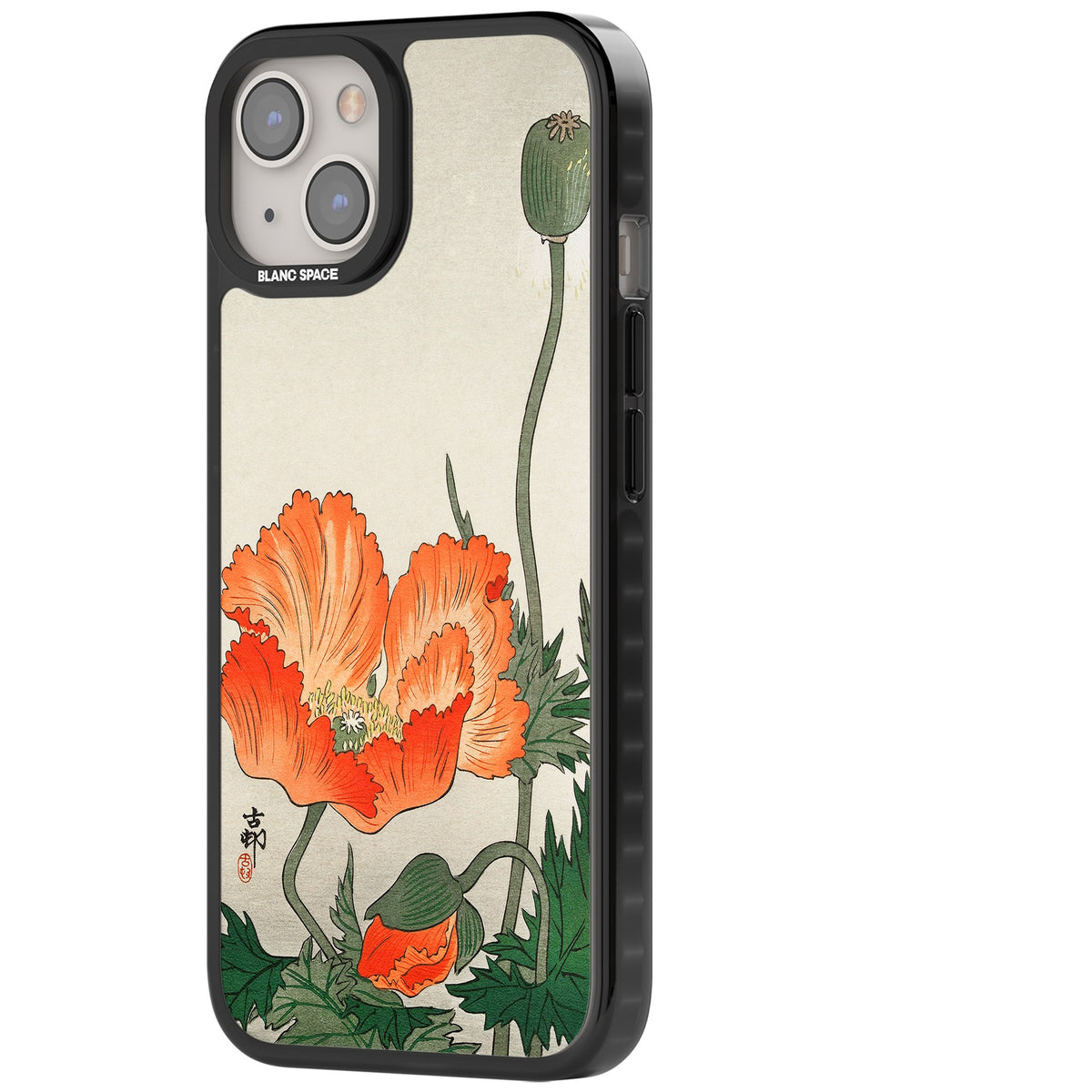 Birds And Plants By Ohara Koson iPhone 12 / 12 Pro / iPhone 13 / iPhone 14 / iPhone 14 Plus / iPhone 15 / iPhone 15 Plus Impact Black Phone Case side