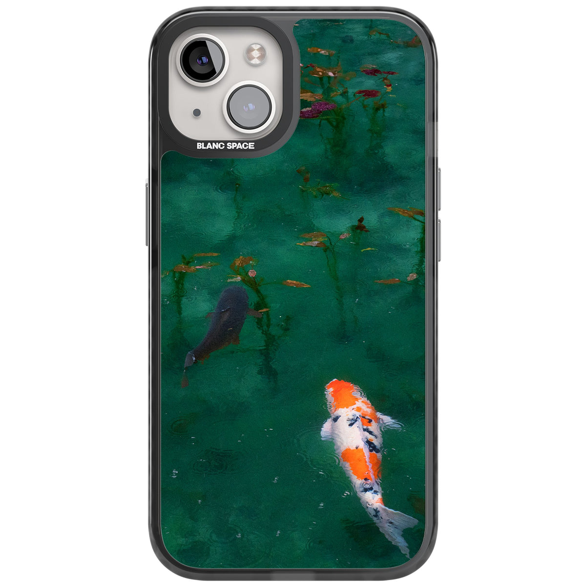 Koi Fish iPhone 12 / 12 Pro / iPhone 13 / iPhone 14 / iPhone 14 Plus / iPhone 15 / iPhone 15 Plus Impact Black Phone Case front