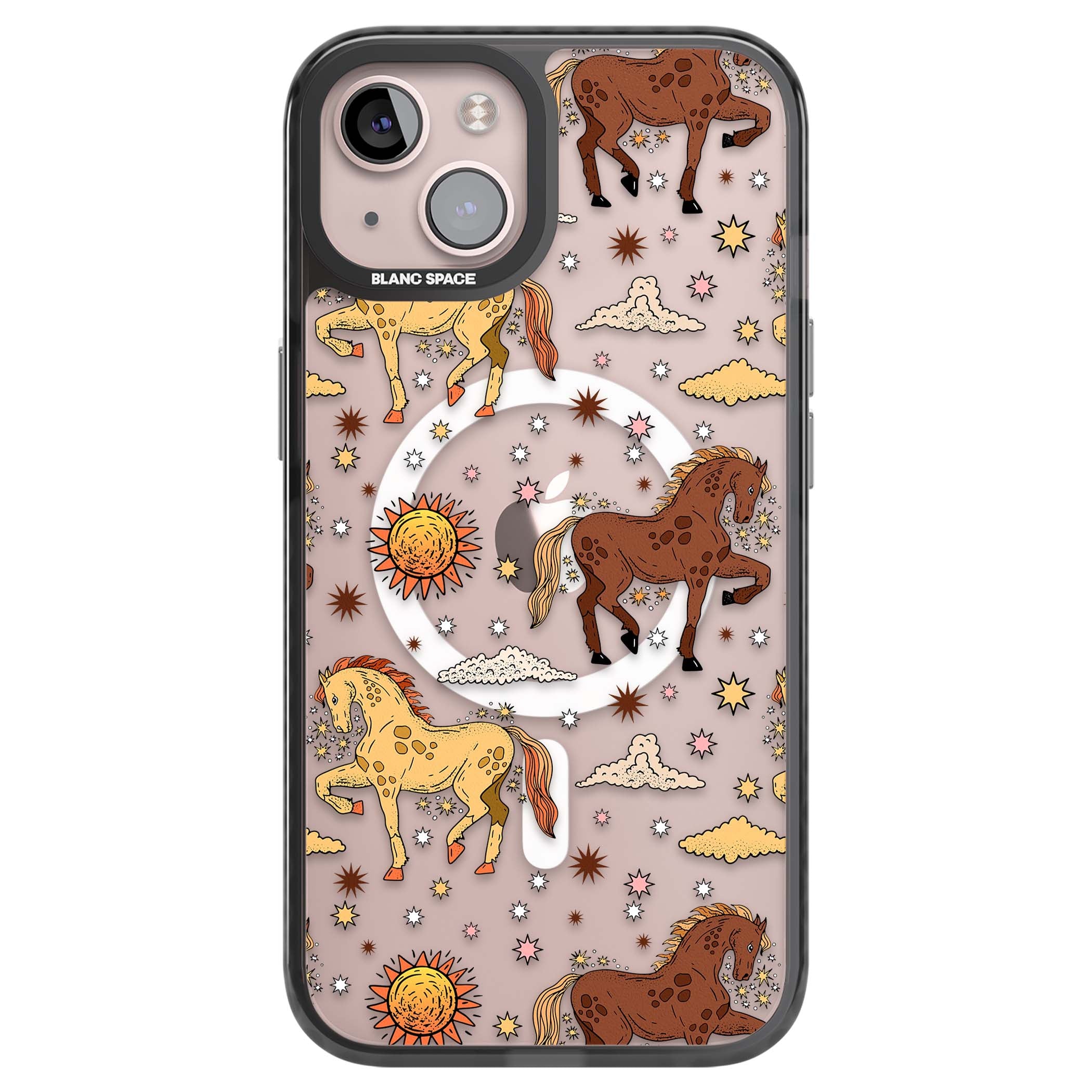 Elevate Your Phone'S Style With This Boho Celestial Sun & Eye Phone Case, Featuring A Mystical Blend Of Suns, All-Seeing Eyes, Butterflies, Stars, And