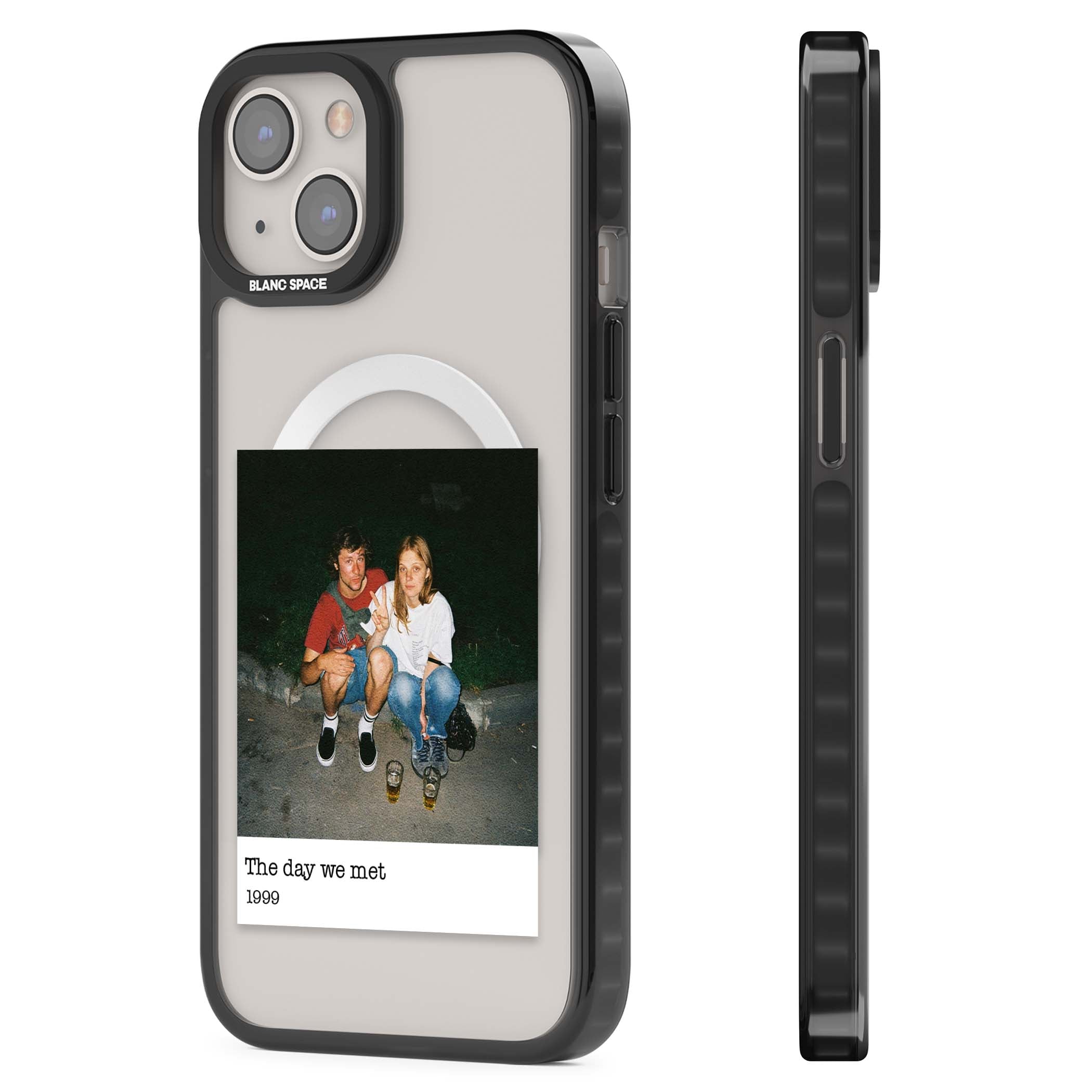 Photo Memory minimal iPhone case | Black Impact Magsafe case for iPhone 13, iPhone 14, iPhone 15