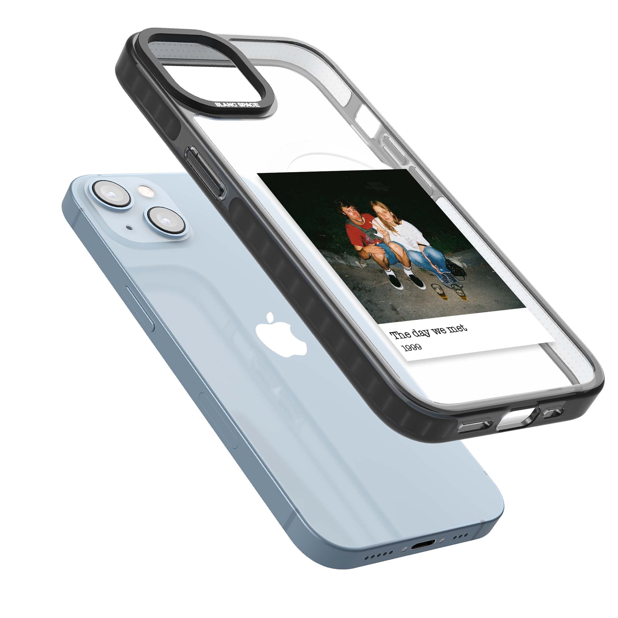 Photo Memory minimal iPhone case | Black Impact Magsafe case for iPhone 13, iPhone 14, iPhone 15