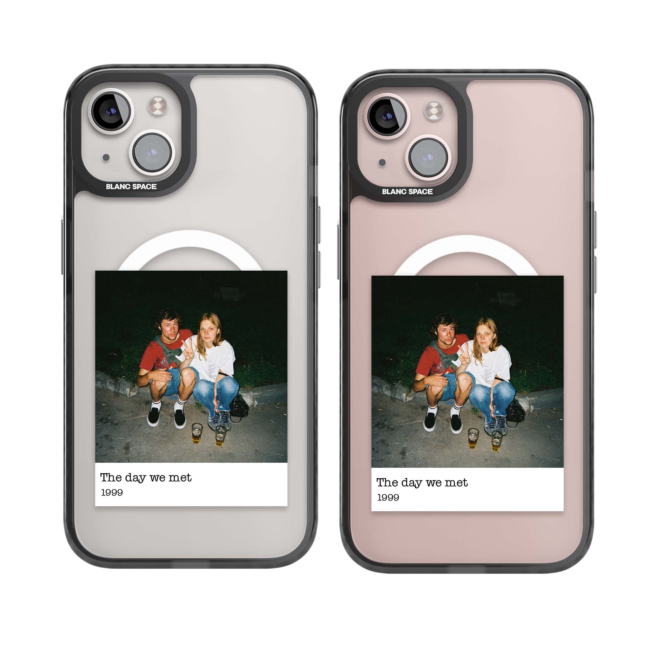 Photo Memory minimal iPhone case | Black Impact Magsafe case for iPhone 13, iPhone 14, iPhone 15