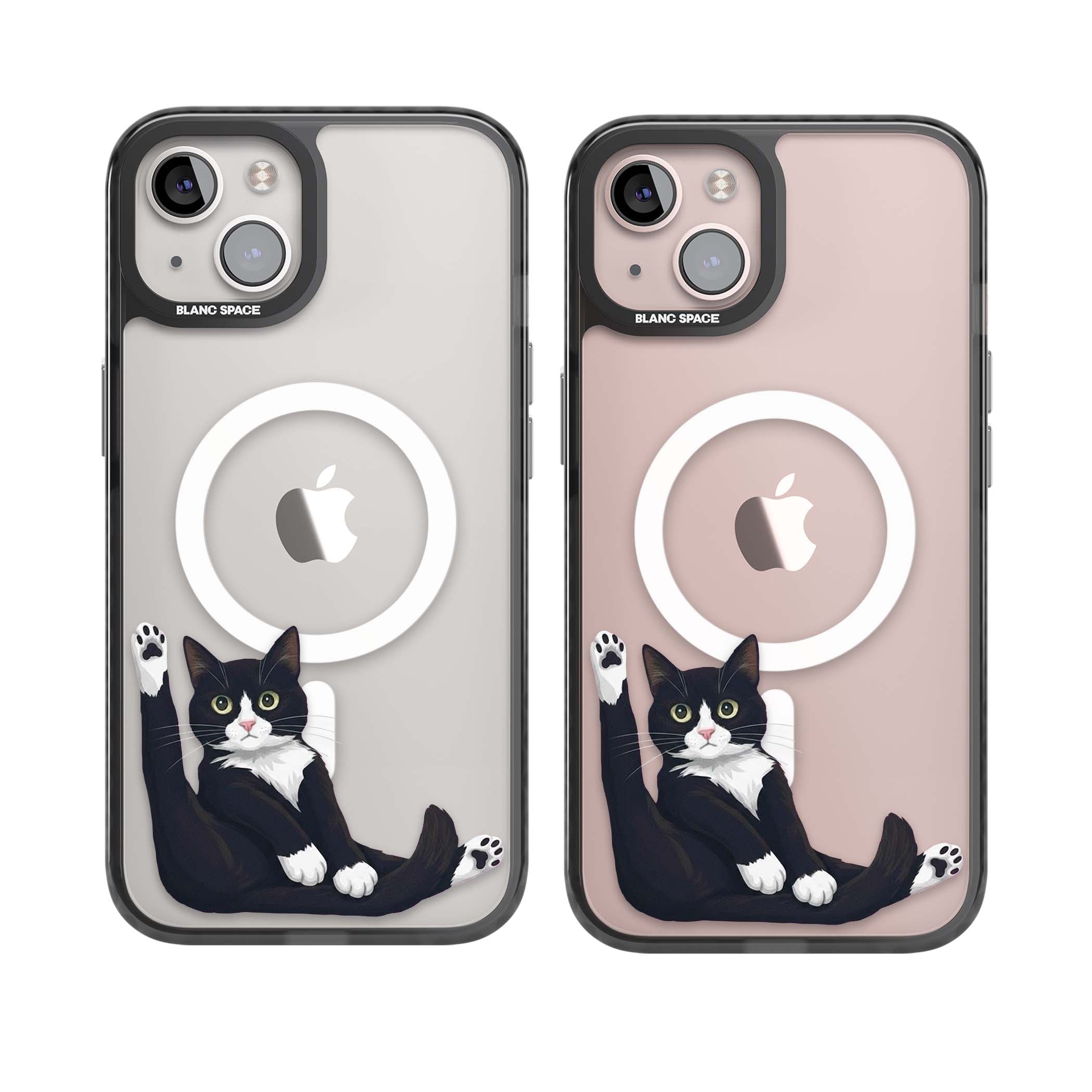 Mid-Groom Cat animals iPhone case | Black Impact Magsafe case for iPhone 13, iPhone 14, iPhone 15
