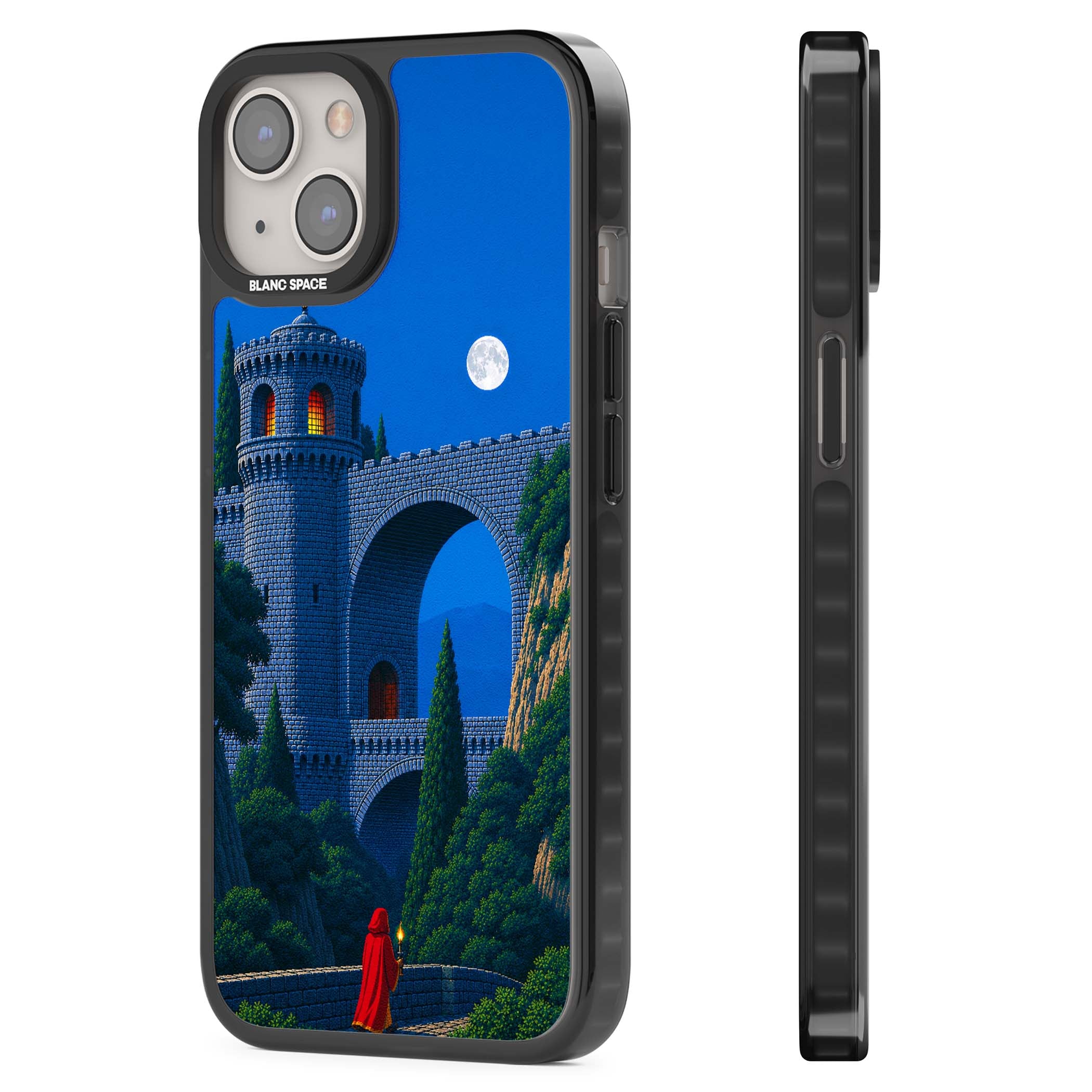 Castle Walls art iPhone case | Black Impact Magsafe case for iPhone 13, iPhone 14, iPhone 15