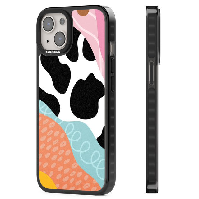 Abstract Elegance Magsafe Black Impact Phone Case for iPhone 13, iPhone 14, iPhone 15