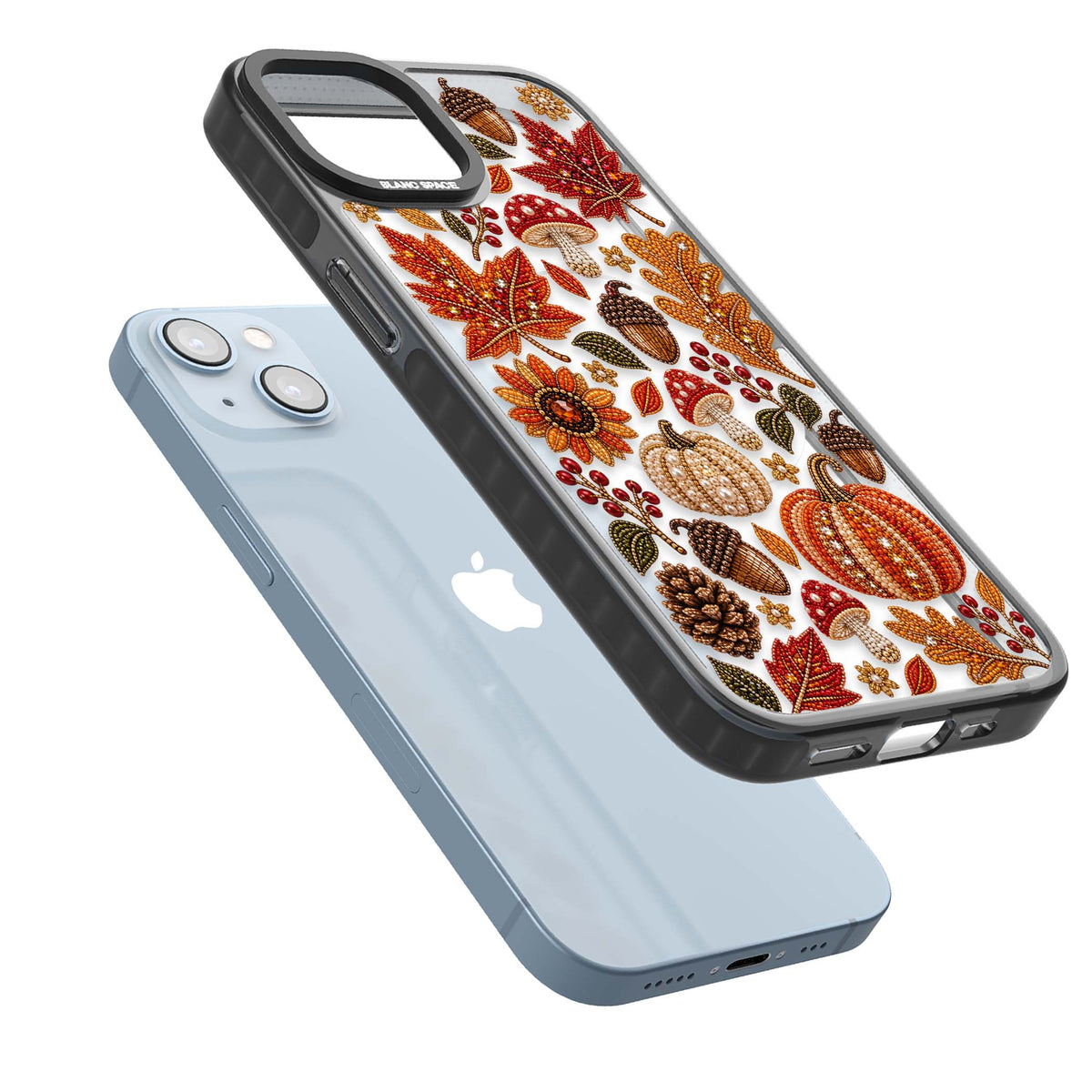Beaded Autumn iPhone case | Black Impact Magsafe case for iPhone 13, iPhone 14, iPhone 15