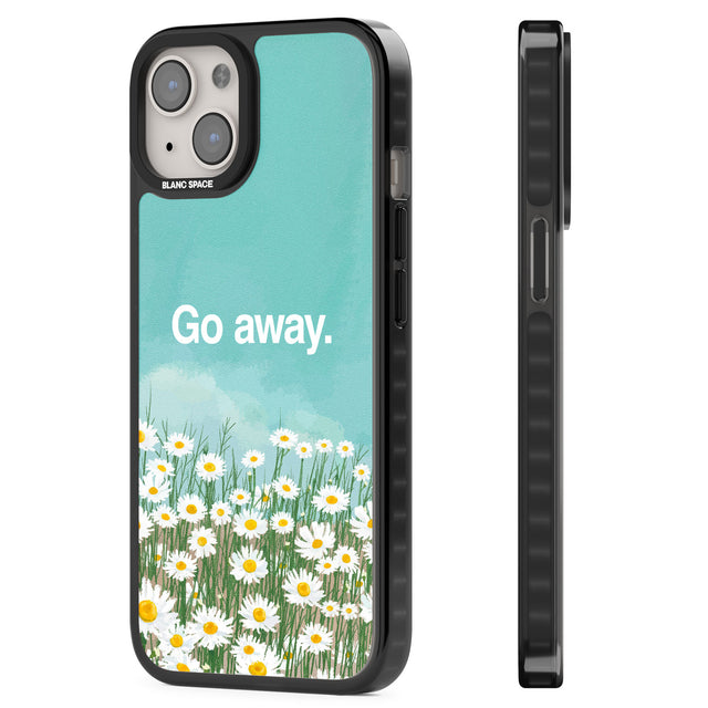 Go away Magsafe Black Impact Phone Case for iPhone 13, iPhone 14, iPhone 15