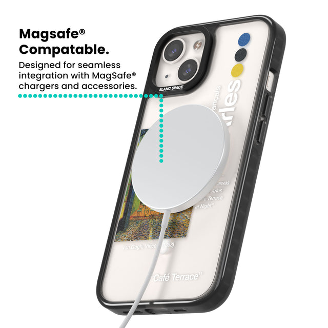 Cafe Terrace at Night Magsafe Black Impact Phone Case for iPhone 13, iPhone 14, iPhone 15