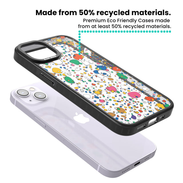Colourful Confetti Pebbles Magsafe Black Impact Phone Case for iPhone 13, iPhone 14, iPhone 15