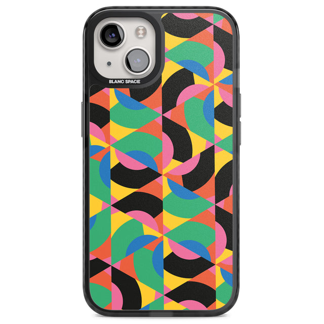 Abstract Carnival Magsafe Black Impact Phone Case for iPhone 13, iPhone 14, iPhone 15