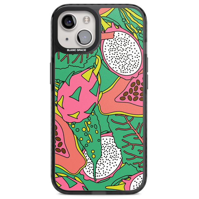 Psychedelic Salad Magsafe Black Impact Phone Case for iPhone 13, iPhone 14, iPhone 15