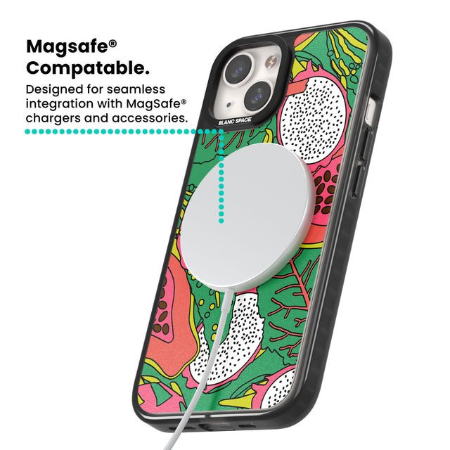 Psychedelic Salad Magsafe Black Impact Phone Case for iPhone 13, iPhone 14, iPhone 15