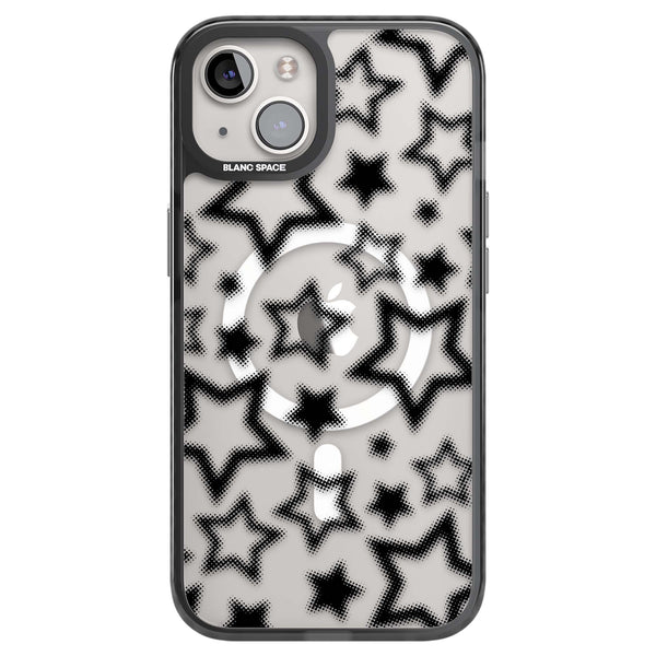 Black Halftone Stars (Clear)