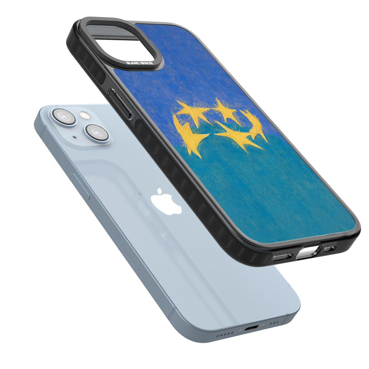 Star Boogie iPhone 12 / 12 Pro / iPhone 13 / iPhone 14 / iPhone 14 Plus / iPhone 15 / iPhone 15 Plus Impact Black Phone Case angled